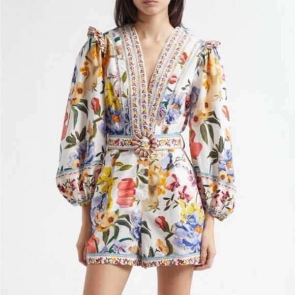 FARM Rio Dresses & Skirts - New FARM Rio Floral garden Romper XS